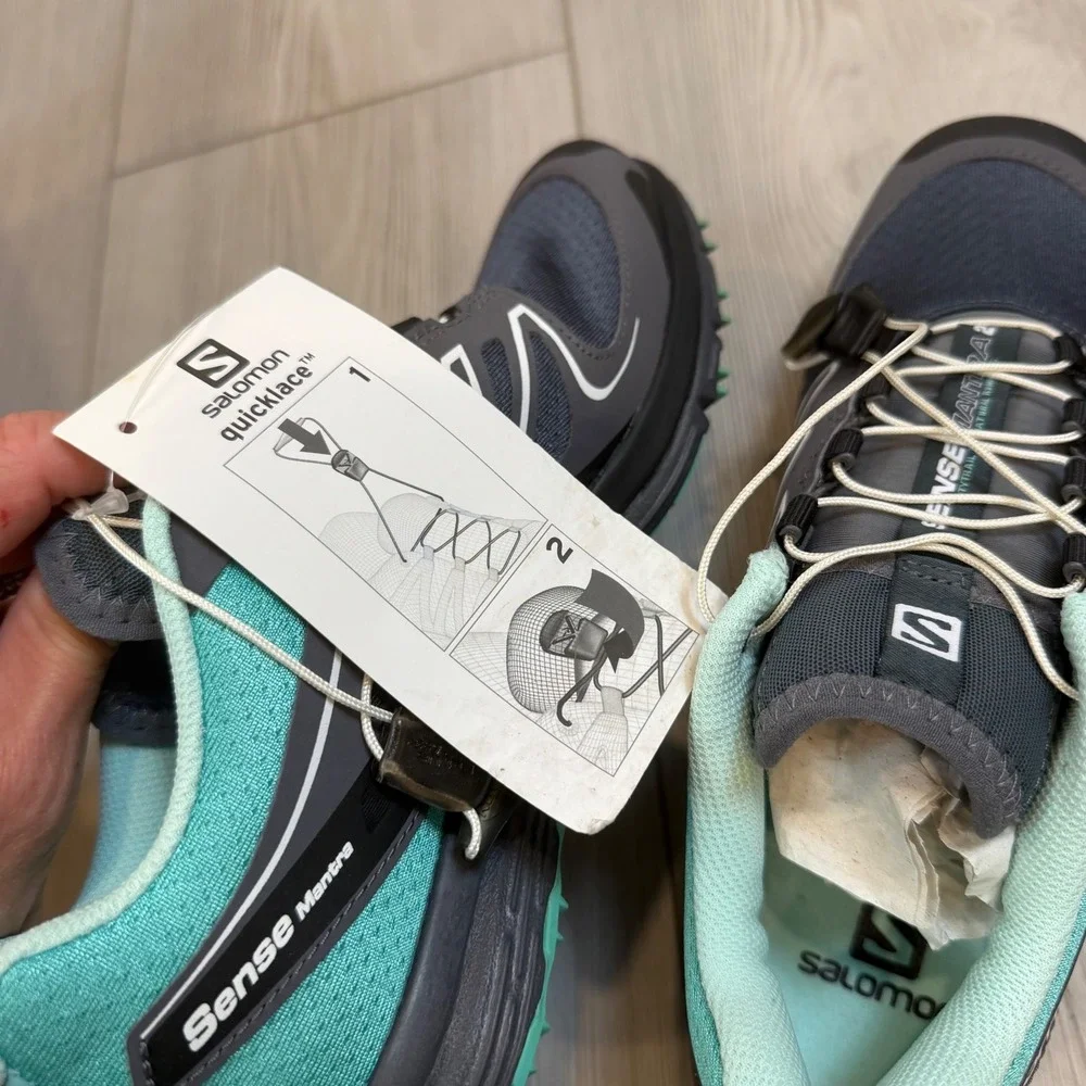 Salomon Sense Mantra 2 W Trail Running Shoes Blue Grey 362115 Womens Size 6 NEW